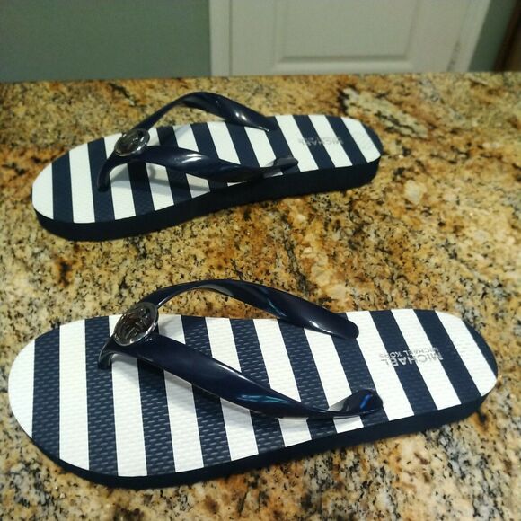 Michael Kors EVA Sole Sandals Signature/PVC/Blue/White(RX17D) 8M 38.5 EU - Picture 5 of 11